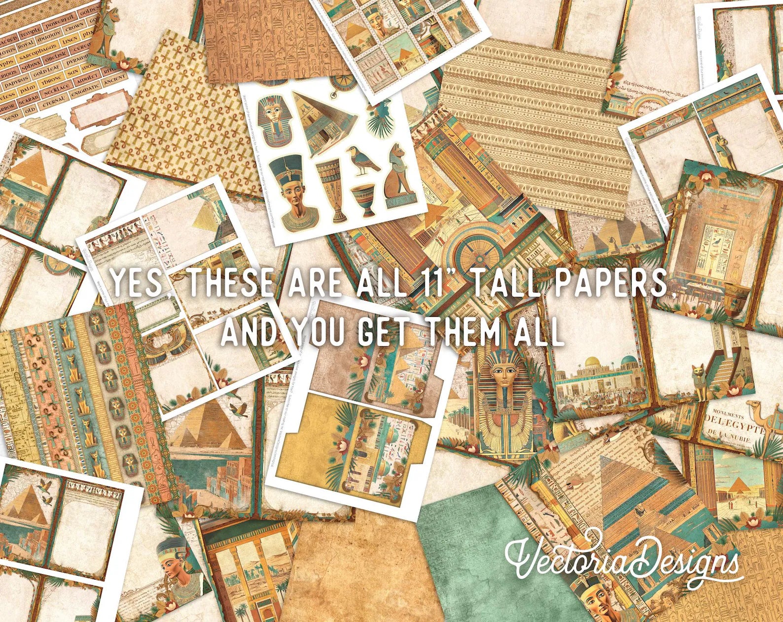 Ancient Egypt Junk Journal Kit DELUXE | 100+ Printable Pages & Embellishments