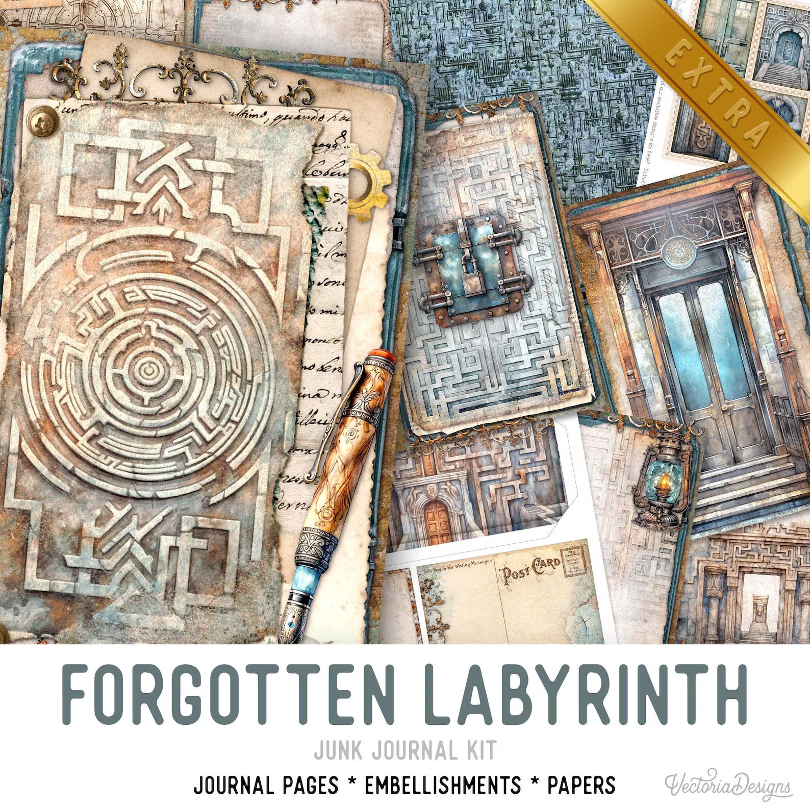 Ancient Egypt Junk Journal Kit DELUXE | 100+ Printable Pages & Embellishments